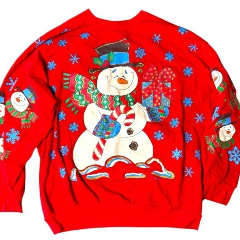 Nutcracker Christmas Snowman Sweatshirt Size Medium